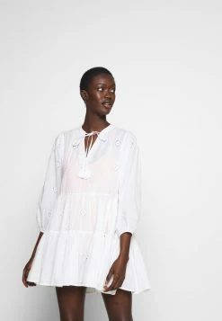 Seafolly BORA BORA FLORA EMBROIDERY TIERED DRESS - Beach Accessory - White