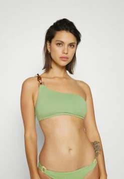 Seafolly BELIZE ONE SHOULDER TOP - Bikini Top - Green Tea