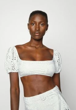 Seafolly COSTA BELLA PUFF SLEEVE BANDEAU - Bikini Top - White