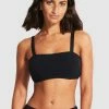 Seafolly DD BIG CUP DIVE BANDEAU BRA - Bikini Top - Black