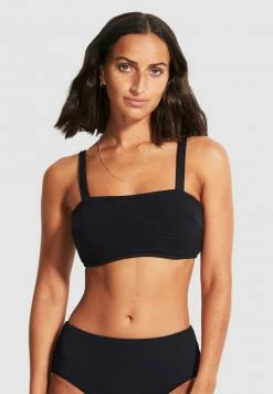 Seafolly DD BIG CUP DIVE BANDEAU BRA - Bikini Top - Black