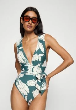 Seafolly FLEUR DE BLOOM V NECK ONE PIECE - Swimsuit - Evergreen -Seafolly Shop 300a24cccb094d58805d832d5adc7608