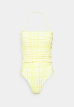 Seafolly AMALFI CHECK BANDEAU ONE PIECE - Swimsuit - Lime Light