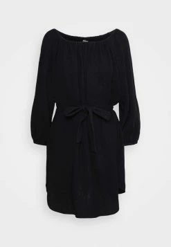 Seafolly BEACH DOUBLE CLOTH SUMMER COVER UP - Beach Accessory - Black -Seafolly Shop 3e4b0e1725e6446c8a958eae64fd5ee0