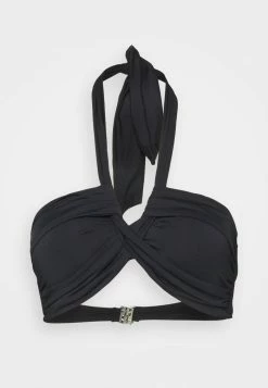Seafolly COLLECTIVE HALTER BANDEAU - Bikini Top - Black
