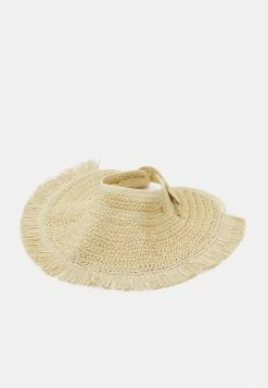 Seafolly SHADY LADY ROLL UP FRINGE VISOR - Beach Accessory - Natural