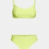 Seafolly ESSENTIALS BRALETTE ESSENTIALS HIGH RISE PANT SET - Bikini - Wild Lime