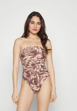 Seafolly ISLAND IN THE SUN BANDEAU ONE PIECE - Swimsuit - Tiramisu