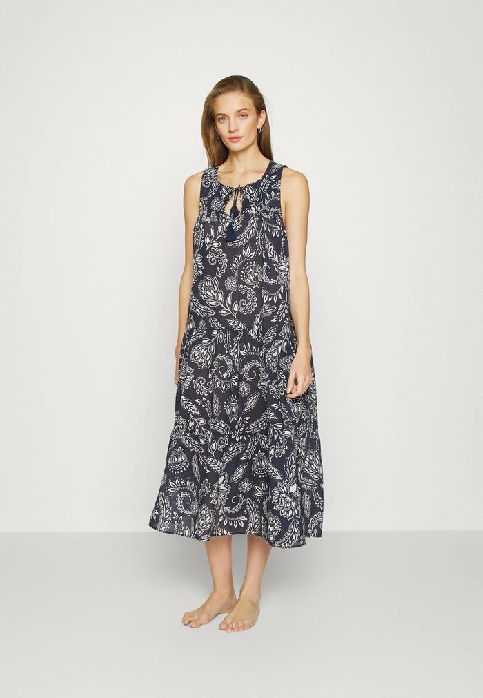 FOLKLORE MIDI DRESS - Beach accessory - true navy Seafolly FOLKLORE MIDI DRESS - Beach Accessory - True Navy -Seafolly Shop 606e922994384f29a4a2bbf8c66835a8