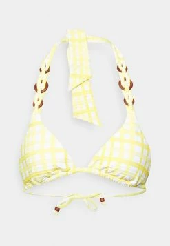Seafolly AMALFI CHECK SLIDE - Bikini Top - Lime Light