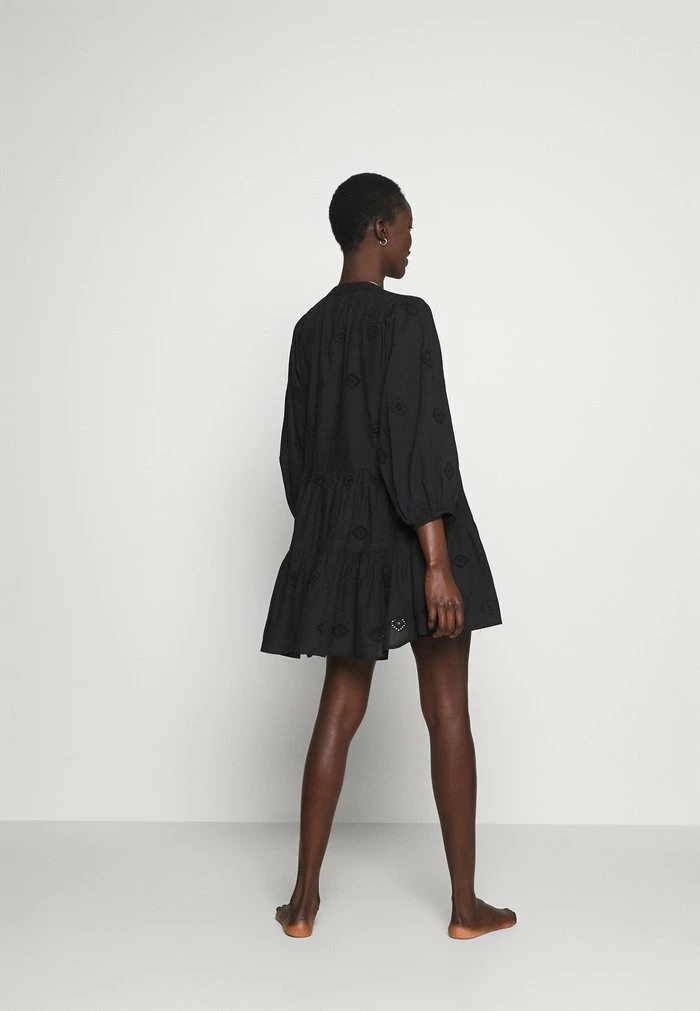 BORA BORA FLORA EMBROIDERY TIERED DRESS - Beach accessory - black Seafolly BORA BORA FLORA EMBROIDERY TIERED DRESS - Beach Accessory - Black -Seafolly Shop 76fecdf0d6fc4a1186f08e75e7630f4c