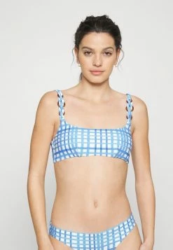 Seafolly AMALFI CHECK BRALETTE - Bikini Top - Amalfi Blue