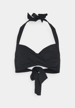 Seafolly TWIST SOFT CUP HALTER - Bikini Top - Black