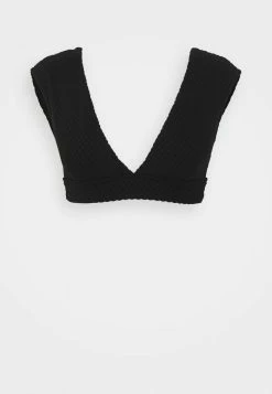 Seafolly RIVIERA CAP SLEEVE - Bikini Top - Black