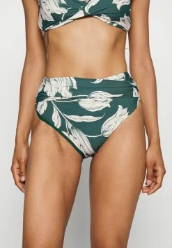 Seafolly FLEUR DE BLOOM HIGH WAIST WRAP FRONT PANT - Bikini Bottoms - Evergreen