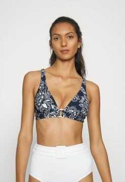 Seafolly FOLKLORE LONGLINE - Bikini Top - True Navy