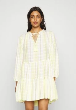 Seafolly BEACH EDIT TEXTURED GINGHAM TIERED DRESS - Beach Accessory - Wild Lime