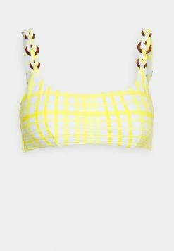 Seafolly AMALFI CHECK BRALETTE - Bikini Top - Lime Light