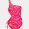 Seafolly SKIN DEEP DRAWSTRING KEYHOLE ONE PIECE - Swimsuit - Mandarin Red