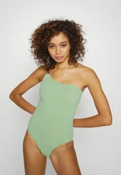 Seafolly BELIZE ONE SHOULDER ONE PIECE - Swimsuit - Green Tea