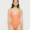 Seafolly SECOND WAVE V NECK ONE PIECE - Swimsuit - Copper Tan
