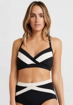 Seafolly DD BIG CUP POPBLOCK WRAP FRONT BRALETTE - Bikini Top - Black