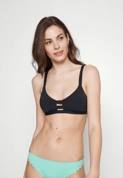 Seafolly COLLECTIVE GATHERED STRAP BRALETTE - Bikini Top - Black