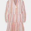 Seafolly BEACH EDIT TEXTURED GINGHAM TIERED DRESS - Beach Accessory - Lilac