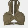 Seafolly COLLECTIVE HALTER BANDEAU - Bikini Top - Dark Olive