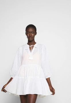 Seafolly BORA BORA FLORA EMBROIDERY TIERED DRESS - Beach Accessory - White -Seafolly Shop f21f9259a17849538f5ccf61afe2ee8c