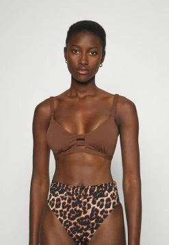 Seafolly COLLECTIVE GATHERED STRAP BRALETTE - Bikini Top - Tiramisu